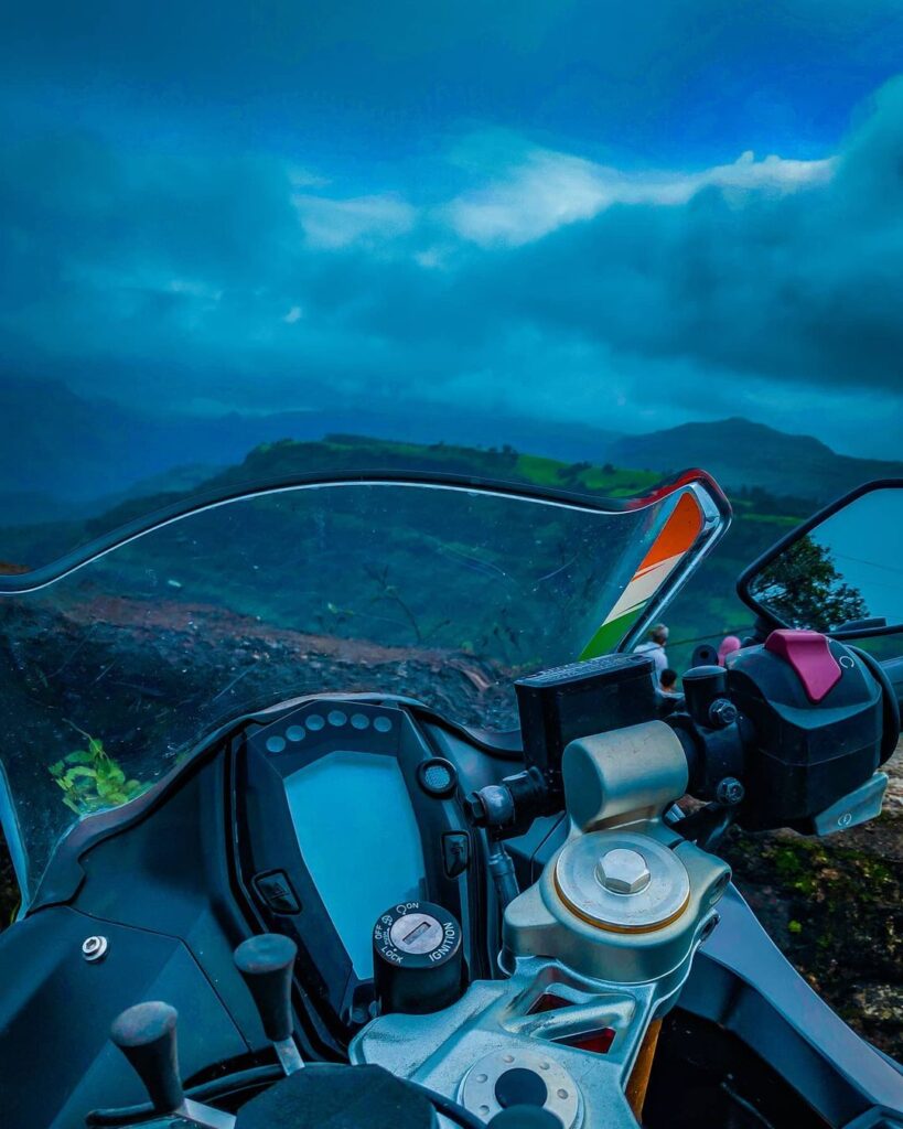 TVS Apache RR 310 on Lonavala Roads with stunning views